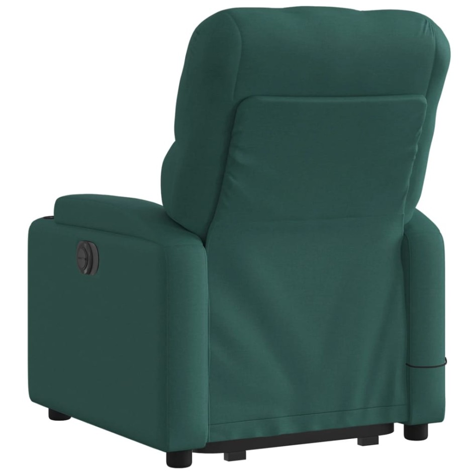 Silla de masaje reclinable de pie de tela verde