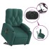Silla de masaje reclinable de pie de tela verde