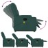 Silla de masaje reclinable de pie de tela verde