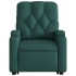 Silla de masaje reclinable de pie de tela verde