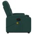 Silla de masaje reclinable de pie de tela verde