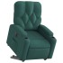 Sillón eléctrico reclinable elevable de tela verde