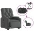 Sillón eléctrico reclinable elevable de tela gris