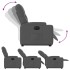 Sillón eléctrico reclinable elevable de tela gris