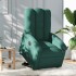 Sillón eléctrico reclinable elevable de tela verde