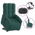 Sillón eléctrico reclinable elevable de tela verde