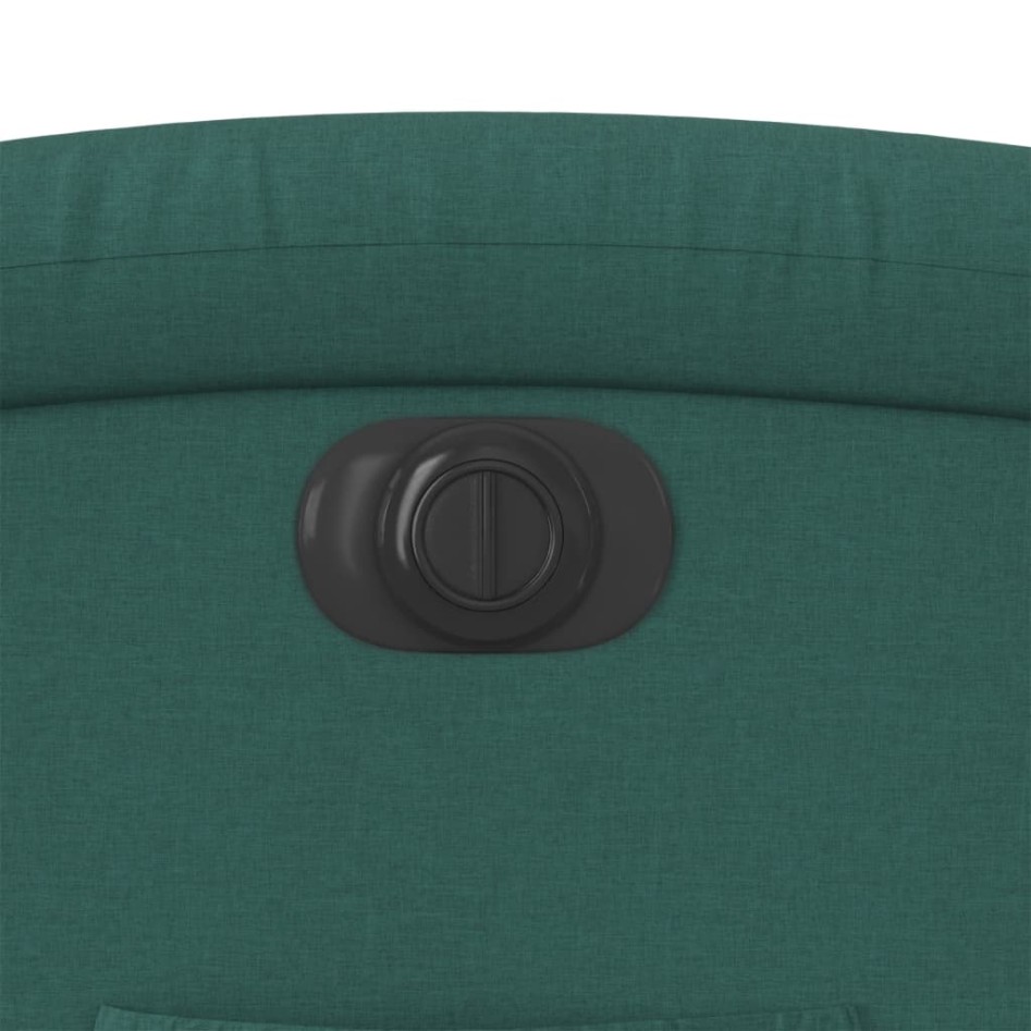 Sillón eléctrico reclinable elevable de tela verde