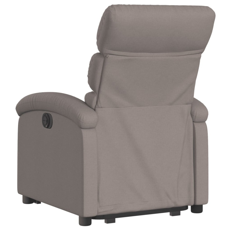 Sillón eléctrico reclinable elevable de tela gris
