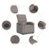 Sillón eléctrico reclinable elevable de tela gris