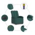 Sillón masaje eléctrico reclinable elevable tela verde