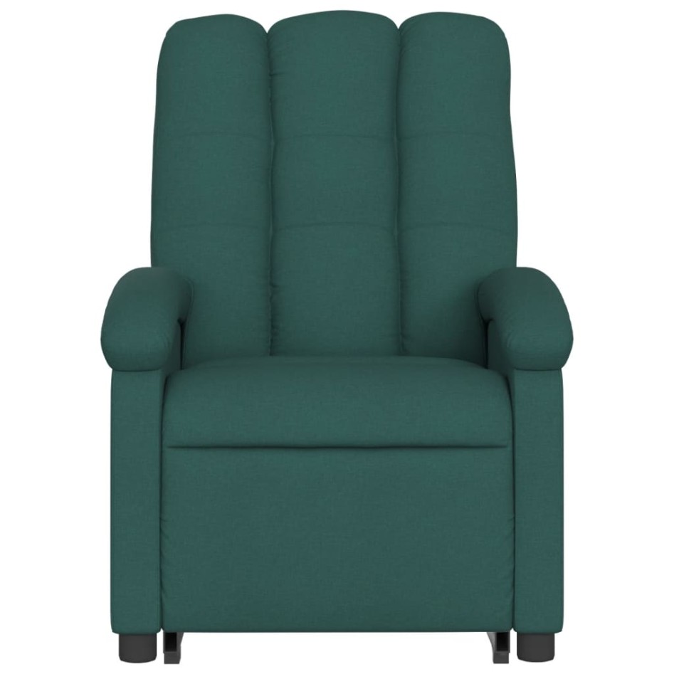 Sillón masaje eléctrico reclinable elevable tela verde