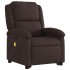 Sillón masaje eléctrico reclinable elevable tela marrón