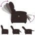 Sillón masaje eléctrico reclinable elevable tela marrón
