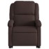 Sillón masaje eléctrico reclinable elevable tela marrón