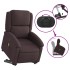 Sillón masaje eléctrico reclinable elevable tela marrón