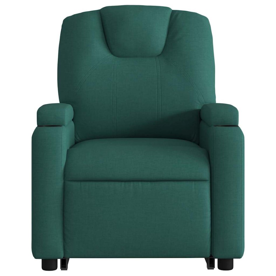 Sillón masaje eléctrico reclinable elevable tela verde