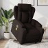 Silla de masaje reclinable de pie de tela marrón