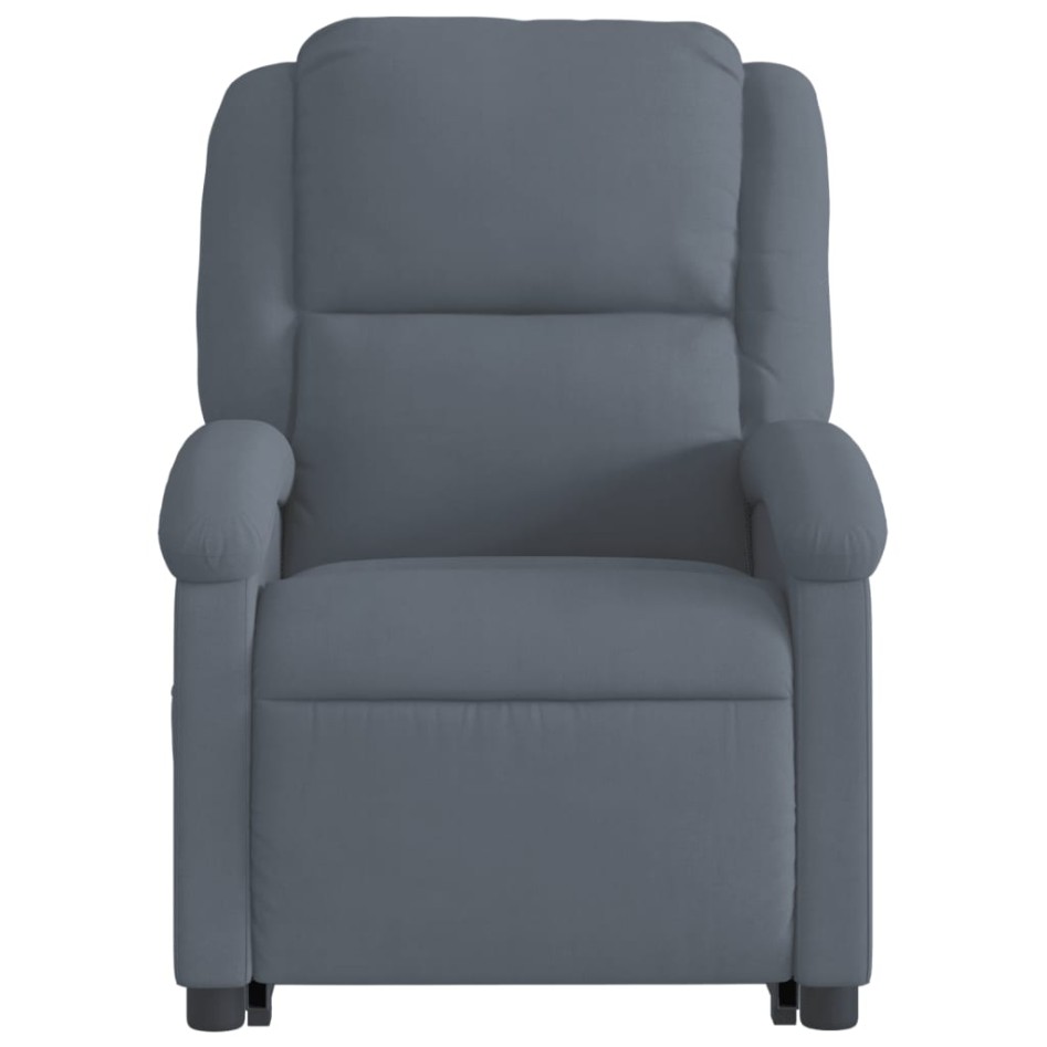 Sillón eléctrico reclinable elevable de terciopelo gris