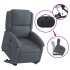 Sillón eléctrico reclinable elevable de terciopelo gris