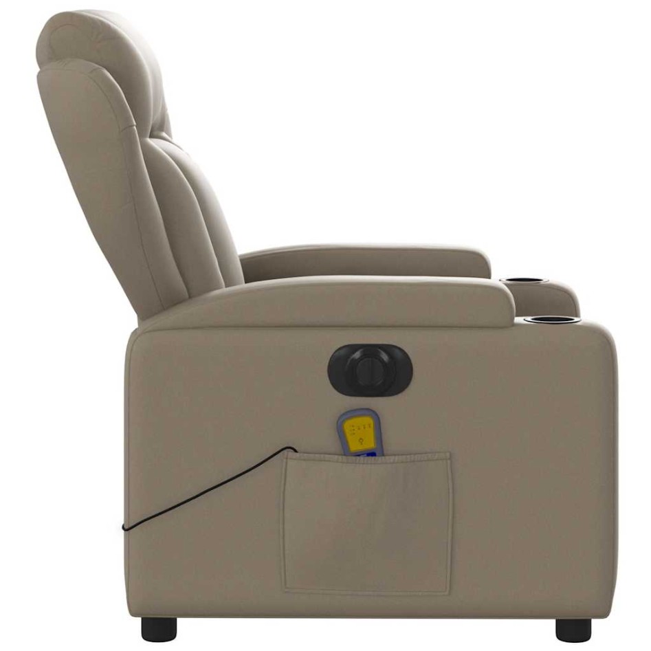 Sillón reclinable de masaje eléctrico cuero sintético