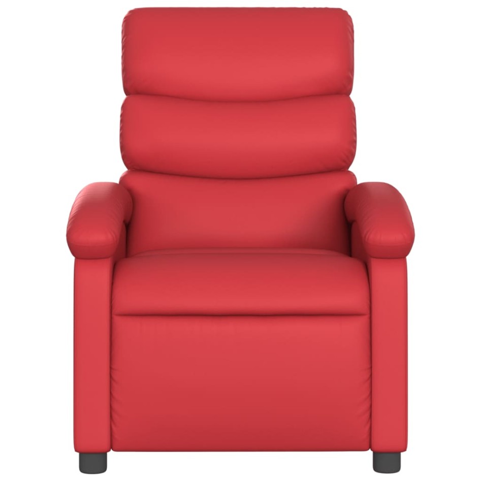 Sillón reclinable eléctrico de cuero sintético