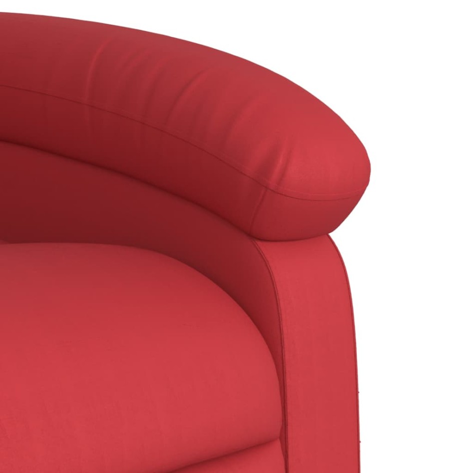 Sillón reclinable eléctrico de cuero sintético