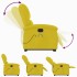 Sillón reclinable masaje eléctrico elevable terciopelo