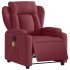 Sillón de masaje reclinable eléctrico tela rojo