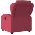Sillón de masaje reclinable eléctrico tela rojo