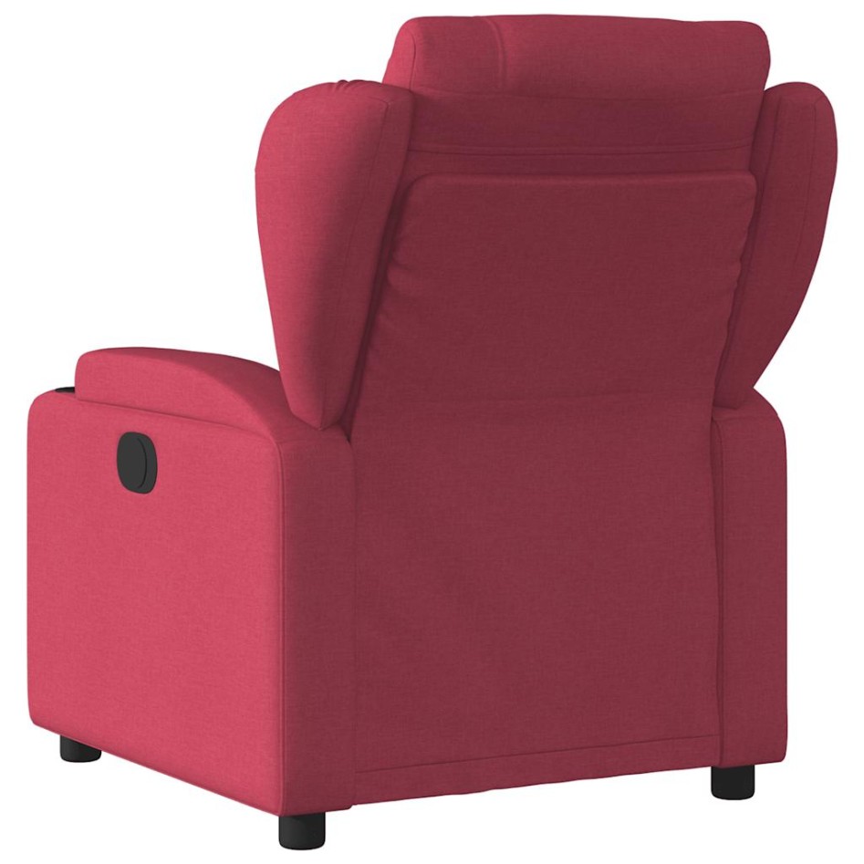 Sillón de masaje reclinable eléctrico tela rojo