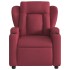 Sillón de masaje reclinable eléctrico tela rojo