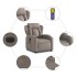 Sillón reclinable de masaje eléctrico tela gris
