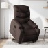Sillón eléctrico reclinable elevable de tela marrón