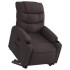 Sillón eléctrico reclinable elevable de tela marrón