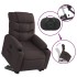 Sillón eléctrico reclinable elevable de tela marrón