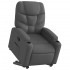 Sillón reclinable elevable de tela gris