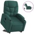 Sillón eléctrico reclinable elevable de tela verde