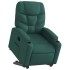 Sillón eléctrico reclinable elevable de tela verde