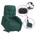 Sillón eléctrico reclinable elevable de tela verde