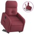 Sillón reclinable elevable tela rojo