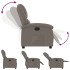Sillón reclinable eléctrico tela gris
