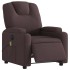Sillón reclinable de masaje eléctrico tela marrón