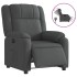 Sillón reclinable eléctrico de tela gris