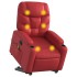 Sillón reclinable de masaje de pie cuero artificial
