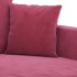 Sofá de 3 plazas de terciopelo rojo tinto 180