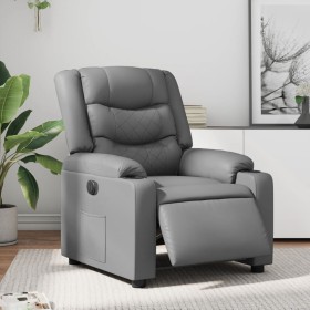 Sillón reclinable eléctrico de cuero sintético