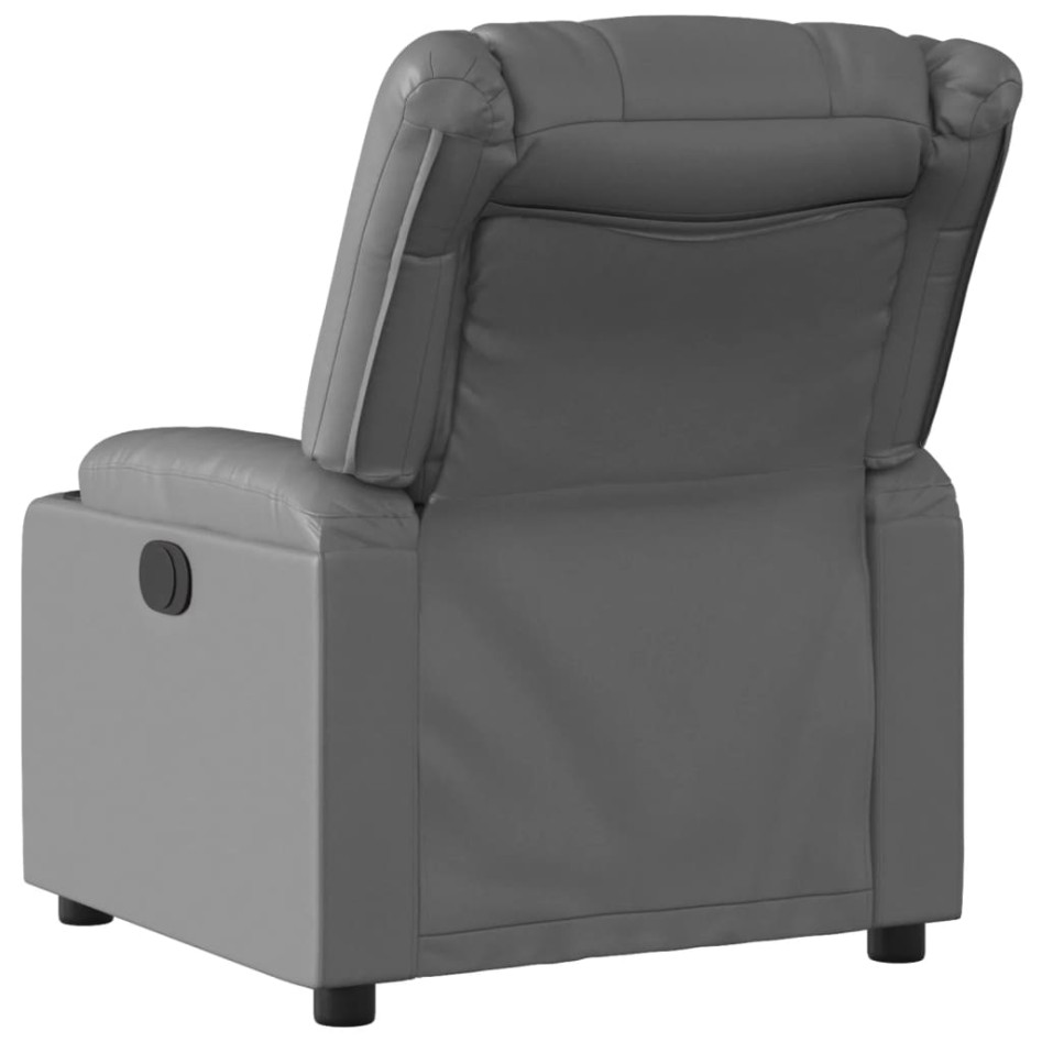 Sillón reclinable eléctrico de cuero sintético
