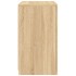 Mesitas de noche luces LED 2 uds madera ingeniería roble