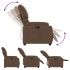 Sillón reclinable eléctrico de tela
