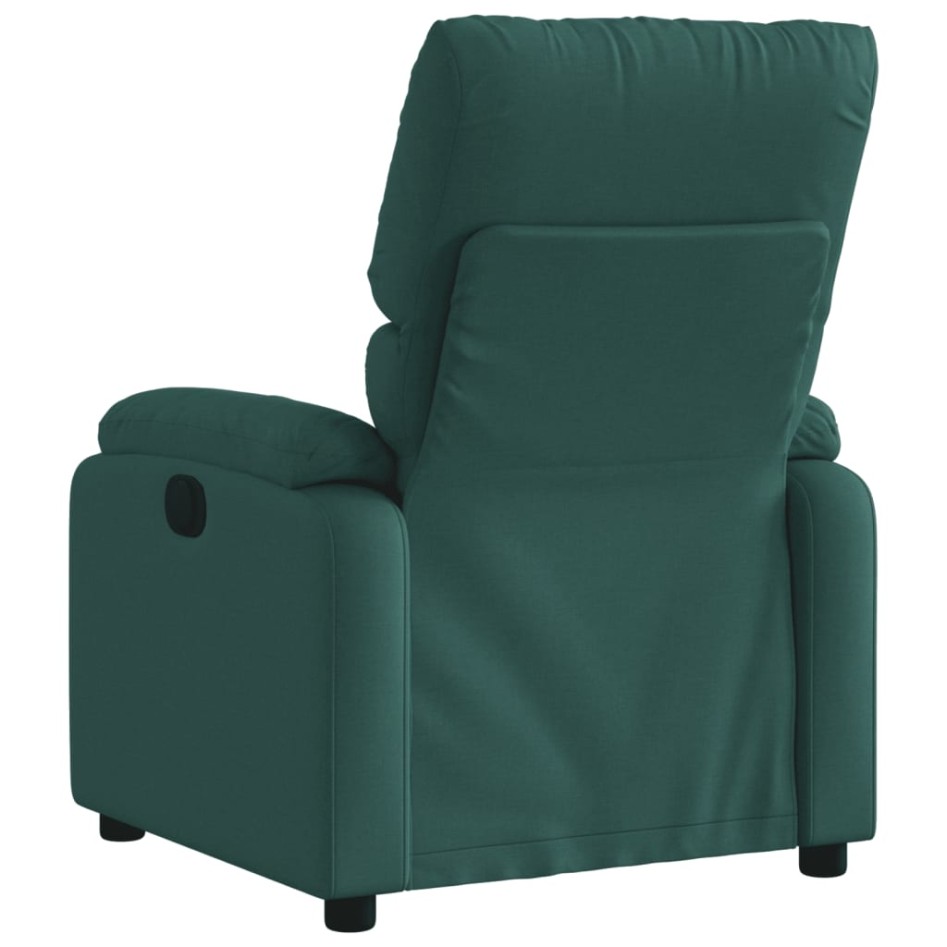 Sillón reclinable eléctrico tela verde